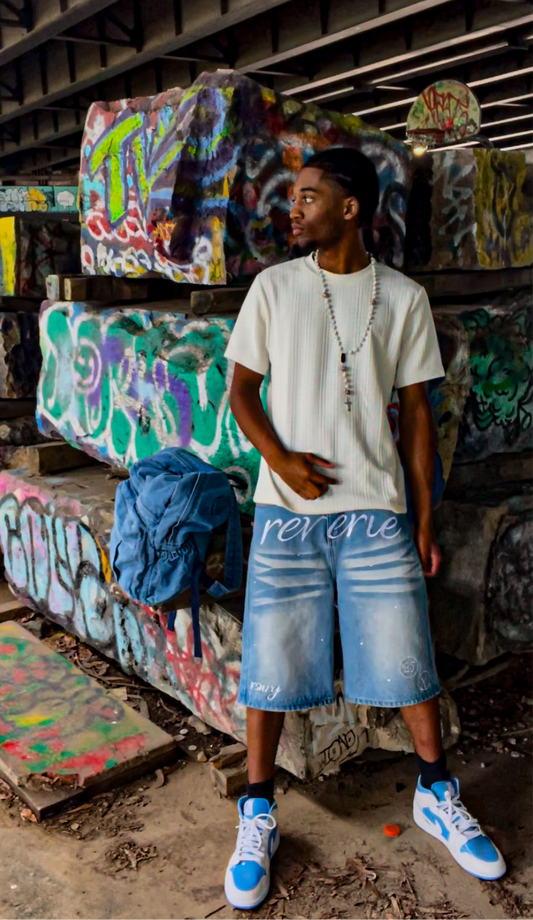 "Reverie" Rhinestone Jorts